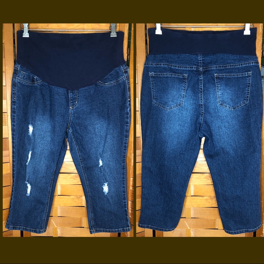 Size L Maternity Denim Capris